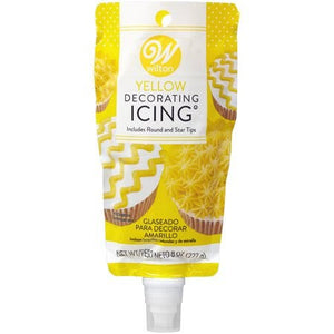 YELLOW ICING POUCH W TIPS