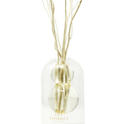 VWD3473 Clear Reed Diffuser with White Circular Inlay