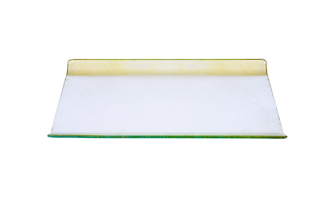 GT786 Glass Tray with Gold Borders - 14