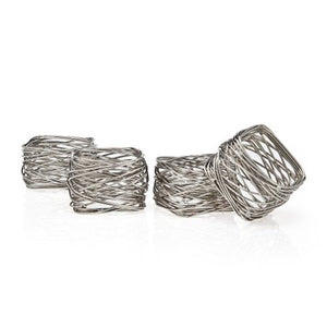 Silver Square Wired Napkin Ring