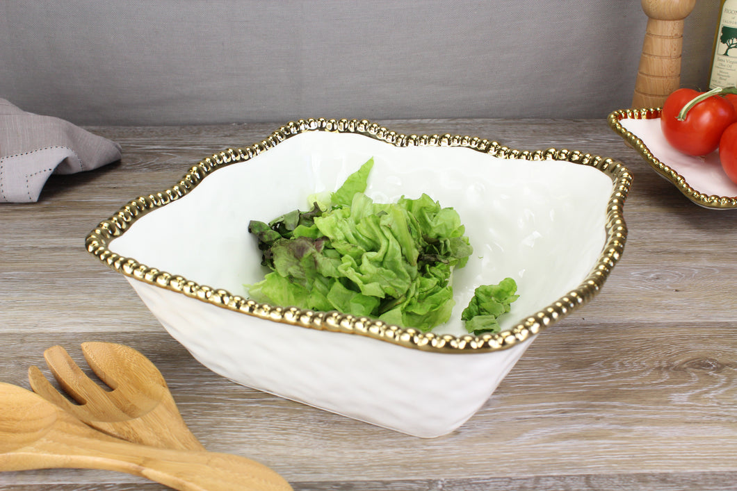 CER-2253-WG Pampa Bay Large Square Salad Bowl