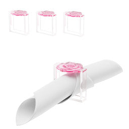 FNR01P PINK ROSE NAPKIN RINGS