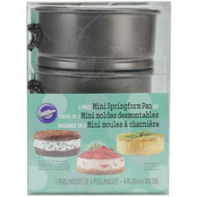 Load image into Gallery viewer, Wilton 4-Inch Mini Springform Pan Set, 3-Piece Set
