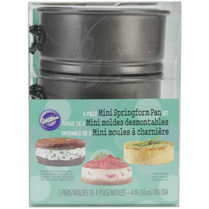 Wilton 4-Inch Mini Springform Pan Set, 3-Piece Set