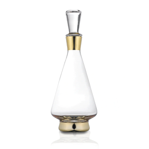 VJG4029 Glass Decanter with Gold Accents