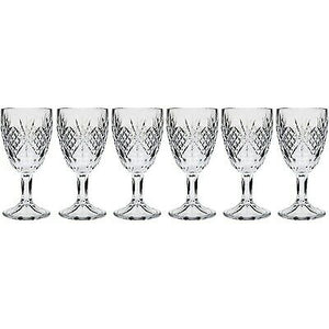 25651 Set Of 6 Crystal Cordial Glases