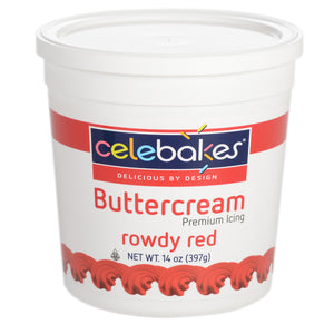 14 oz Celebakes Rowdy Red Buttercream Icing