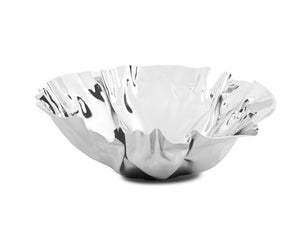 MSB1033 12.5" Round Stainless Steel Wavy Design Serving Bowl