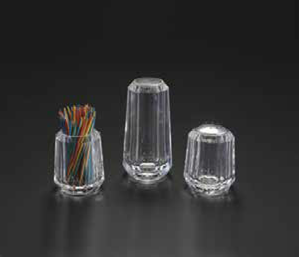 H-4552 Short  Acrylic Diamond Salt And Pepper Set