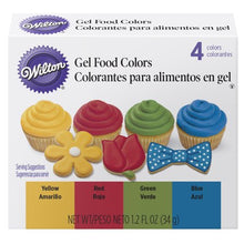 Load image into Gallery viewer, Wilton Red, Yellow, Green and Blue Gel Food Color Set, 4-Count
