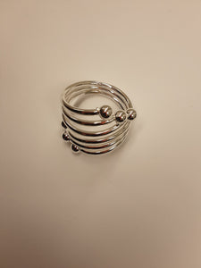 Silver Ball Spiral Napkin Ring