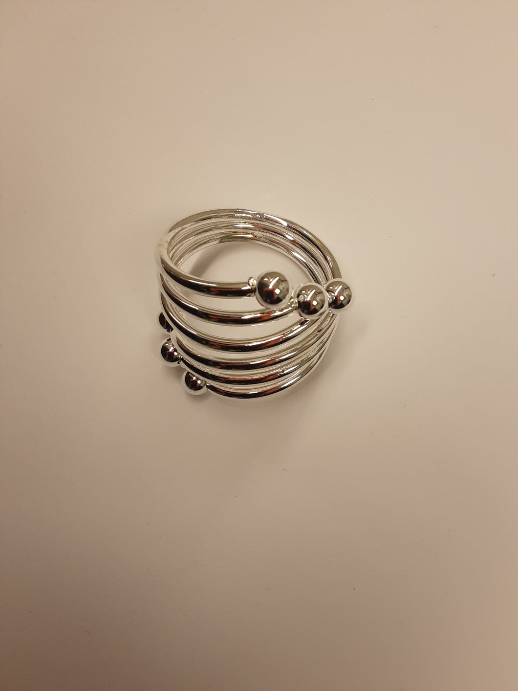 Silver Ball Spiral Napkin Ring