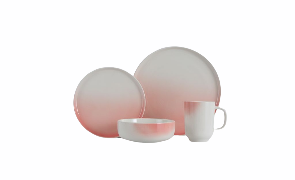 VC-1607-BP Breeze Pink Dinnerware Service For 4