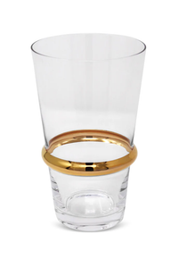 VHB2790 Highball Glasses with Gold Stripe Design