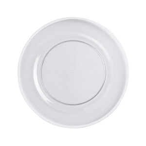 VD-1301-W Vikko Decor - Classic White Rim Glass Charger 13"