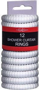 SHOWER HOOKS- 12ct WHITE