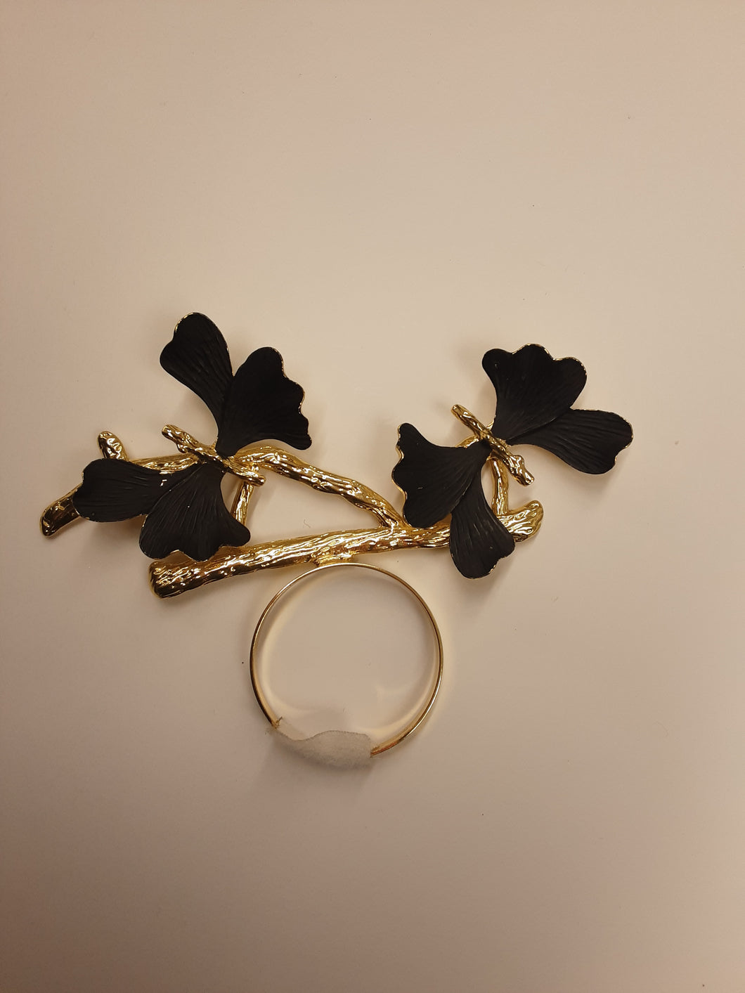 Double Black Flat Napkin Ring