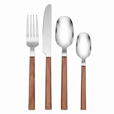 894320 Hampton Forge HENLEY LT. WOOD Flateware Service For 4