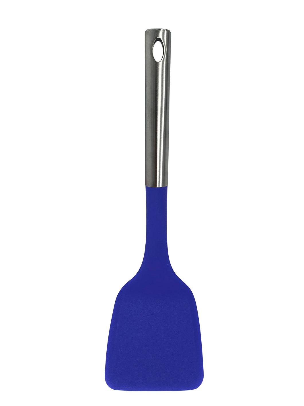 Millvado - Nylon Utensils SS Handle, Solid Turner, Blue,13.5'' -