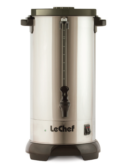 LeChef Hot Water Urn S/S 60 CUP, 12L W/ SHABBOS SWITCH