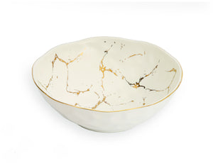 WPB2093 Gold Marble Salad Bowl