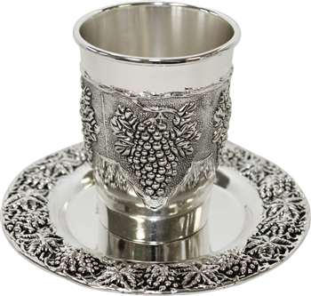 KC-CK22338N Nickel Plated Kiddush Cup w/Plate