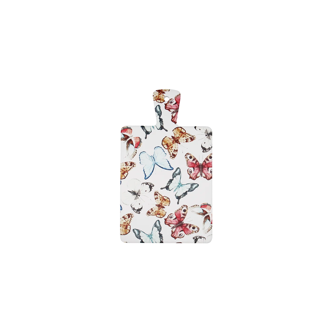 Butterfly Printed Ceramic Serving Board Multi