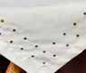DT-60X95 GOLD SPILL PROOF EMBROIDERED POLKA DOT TABLECLOTH