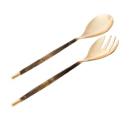 Ms705 Salad Servers Set of 2- Gold