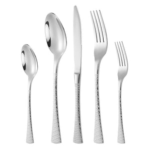 FSLM-1835S TAJ Hammered Flatware Service For 4