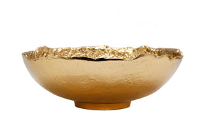 GB2547 Gold Bark Raw Edged Bowl - 11.5"D x 7.25"H