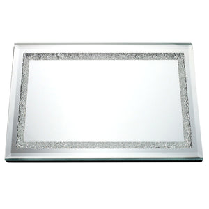 1492 16.5x11.8  Crystal Boarder Mirrored Leichter Tray