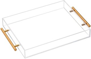 Vikko Serving - Acrylic Tray with Gold Handle, 12