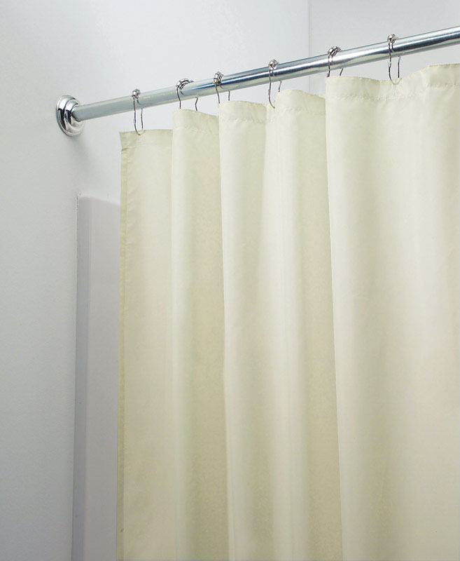 InterDesign Fabric Waterproof Shower Curtain Liner- Sand