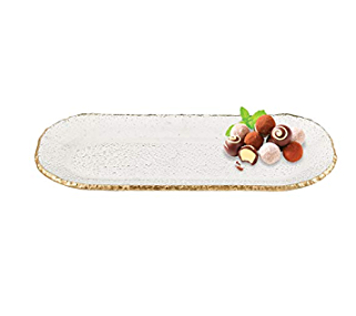 F3045 OVAL GOLDEDGE TRAY 8X14