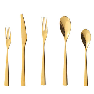 FSLM-1830-G TAJ Narlene Flatware Matte Gold Service For 4