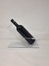 Load image into Gallery viewer, Lucite Wine Bottle Holder With Marble Accent
