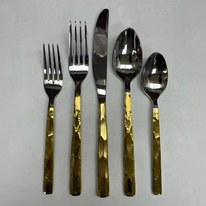 Pond Gold Accent Flatware Service For 4