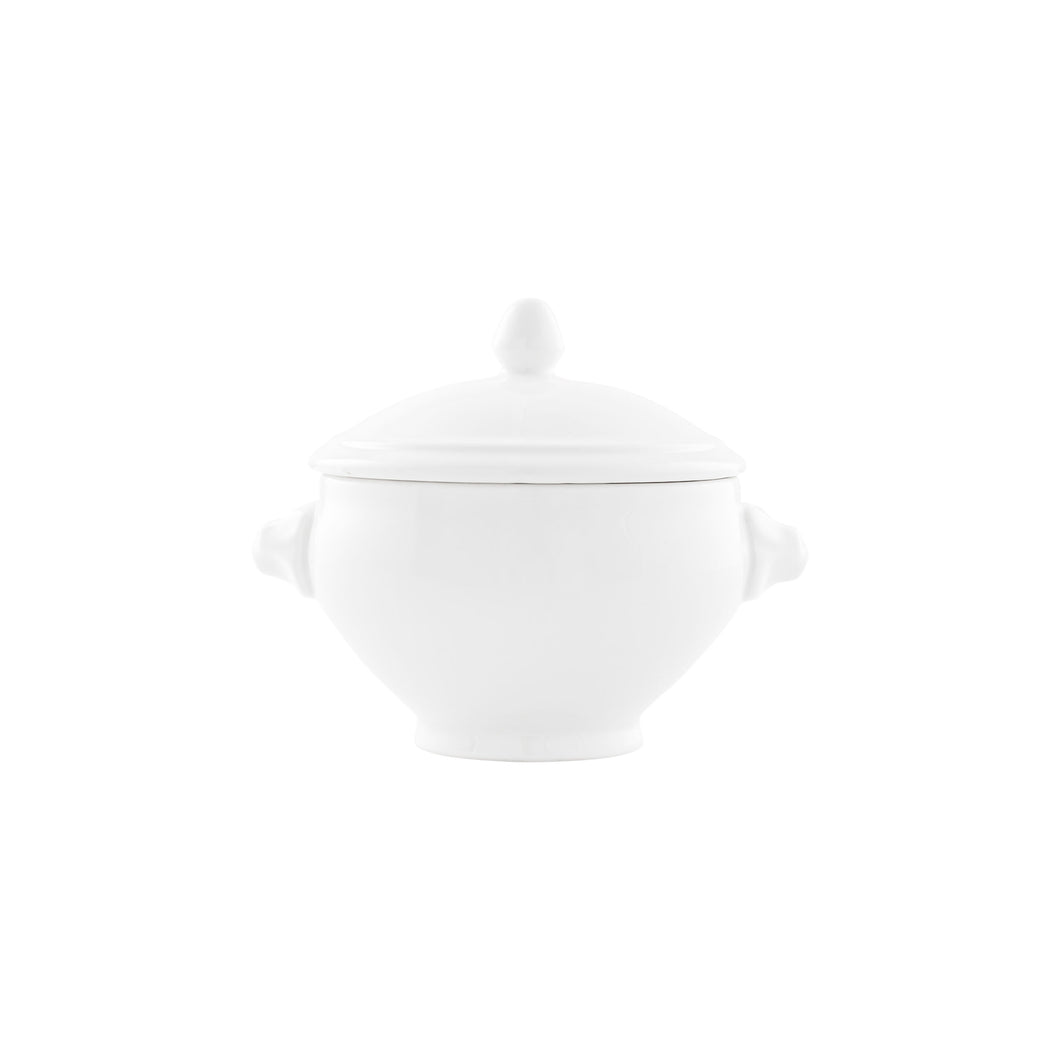 Vikko Lightning - Round Lion White Soup Bowl with Cover, 14 oz