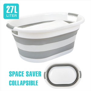 Collapsible/Folding Laundry Basket- Oval Shaped 31L