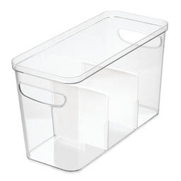 Crisp Divided Bin 6 x 14 x 8 Clear/Matte