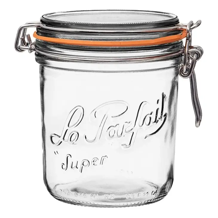 750ml Tapered French Glass Preserving Jar W Airtight