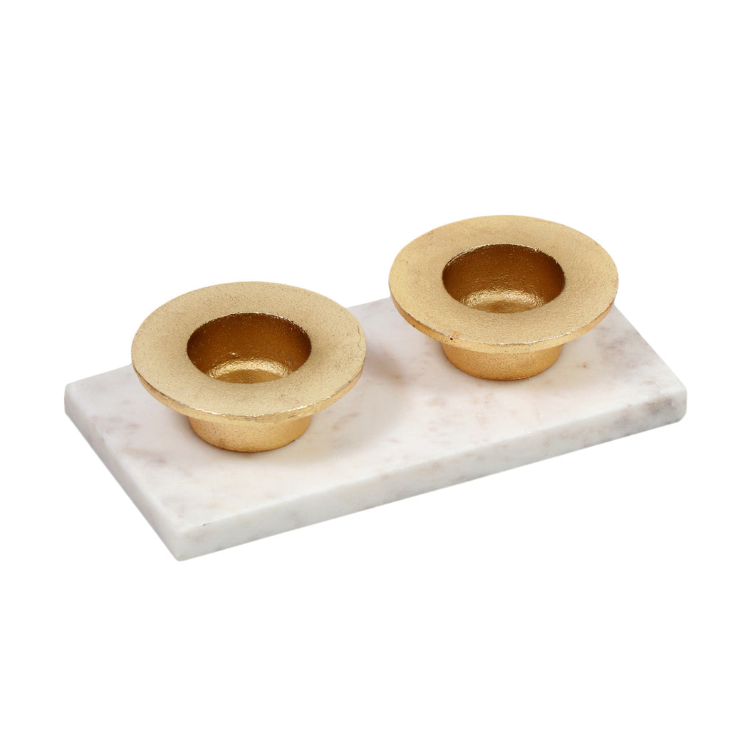 50553 Marble Tealight Set