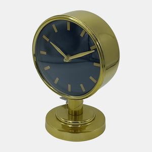 18111 Metal, 7" Standing Table Clock, Gold