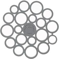 Grey silicone pot mat