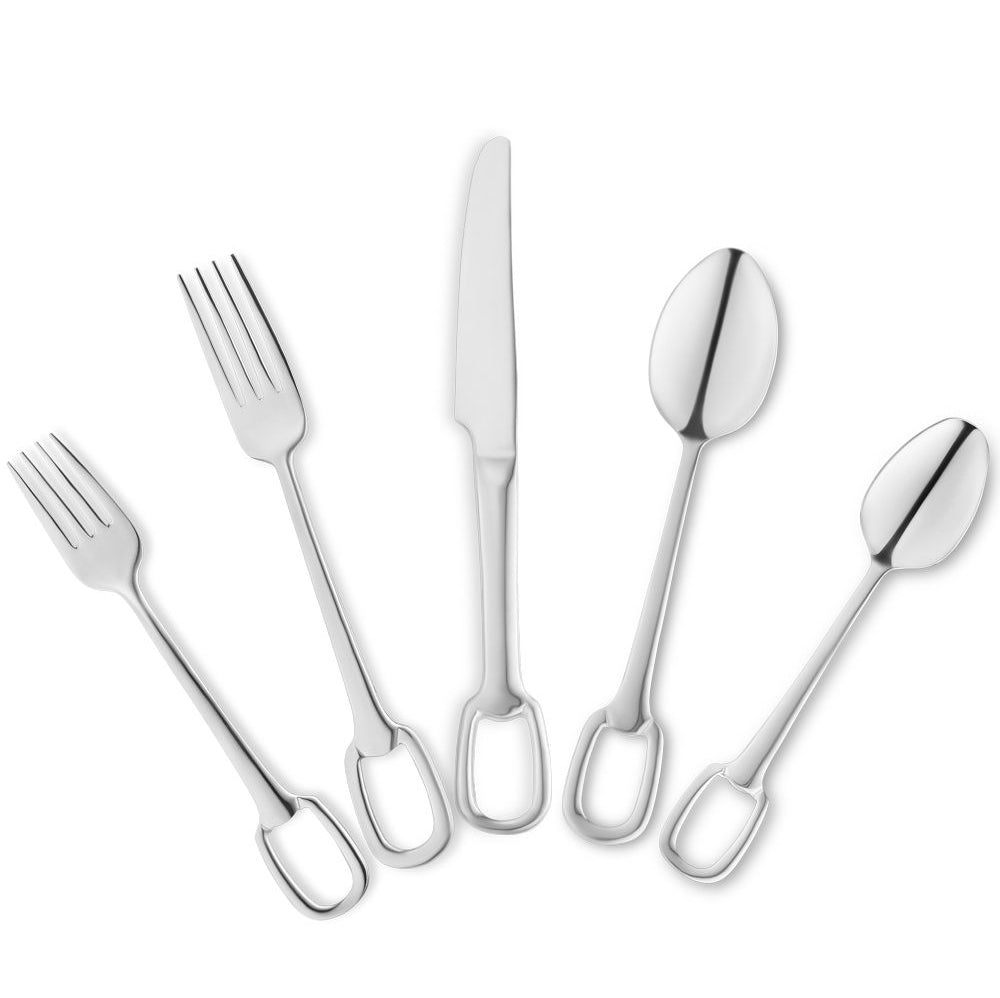 VF-01-SET Venice, Mirror Silver Flatware  Service For 4