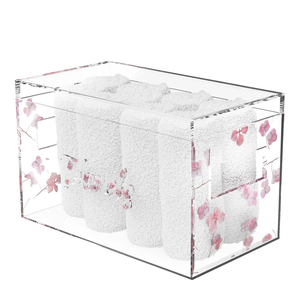 TFTBH01P Hydrangea Towel Box