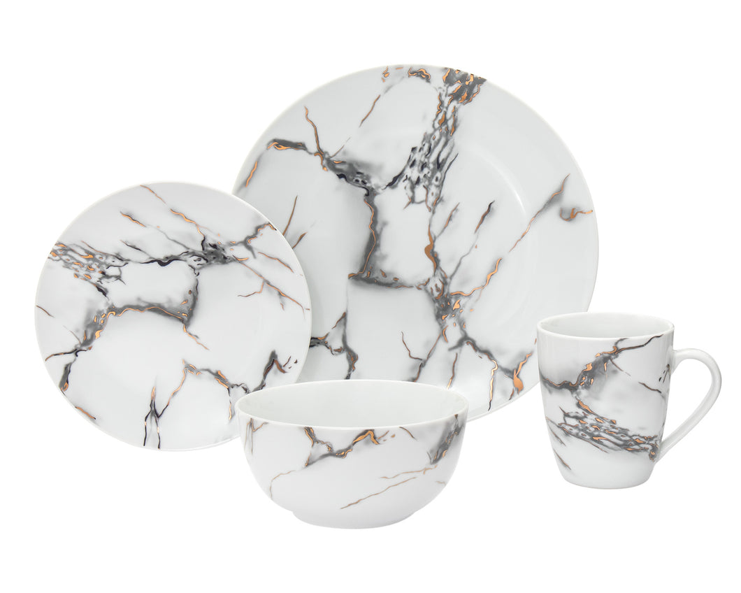 70341 RAYO MARBLE Dinnerware Service For 4