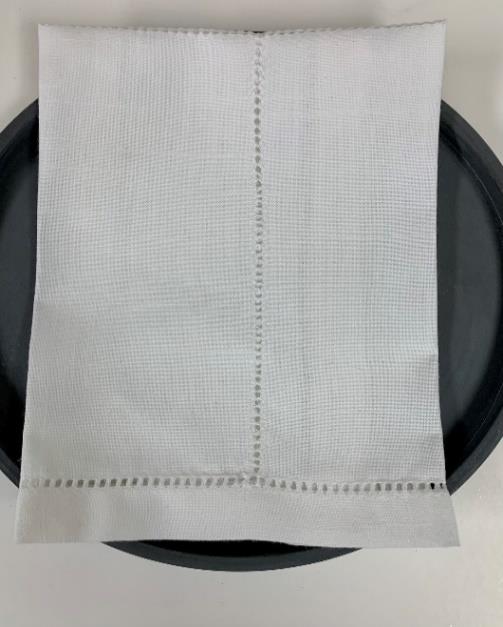 NAP-HEM WHITE HEMSTITCH NAPKIN 20X20: WHITE