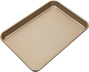 Cookie Sheet, M-15.4"x10.6"x.98", 0.8mm Gold Metalic  w/ Diamond Base